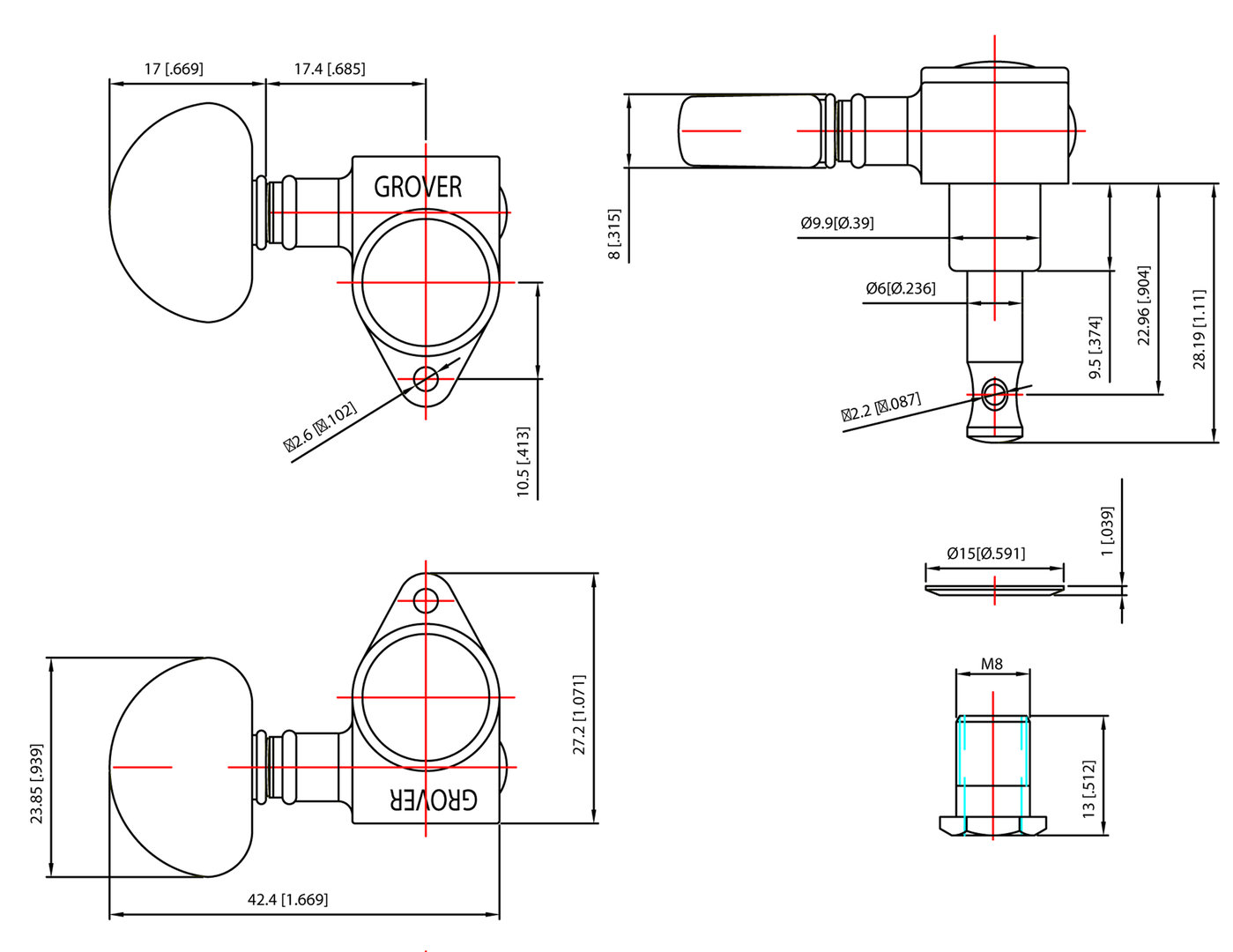 Grover GR 102N K Original Rotomatics 3+3 ni crown Grover GR 102N K Original Rotomatics 3+3 ni crown
