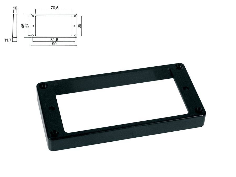 HB Rahmen für flache Decke, hoch, schwarz