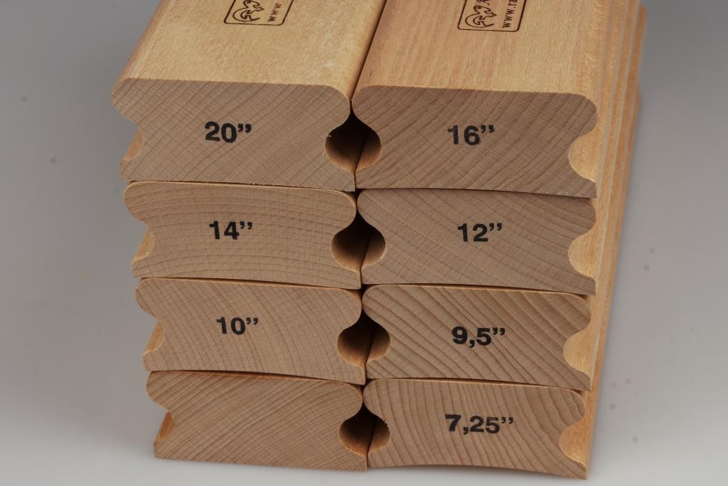 Satz Griffbrett Schleifklötze aus Hartholz; 250mm