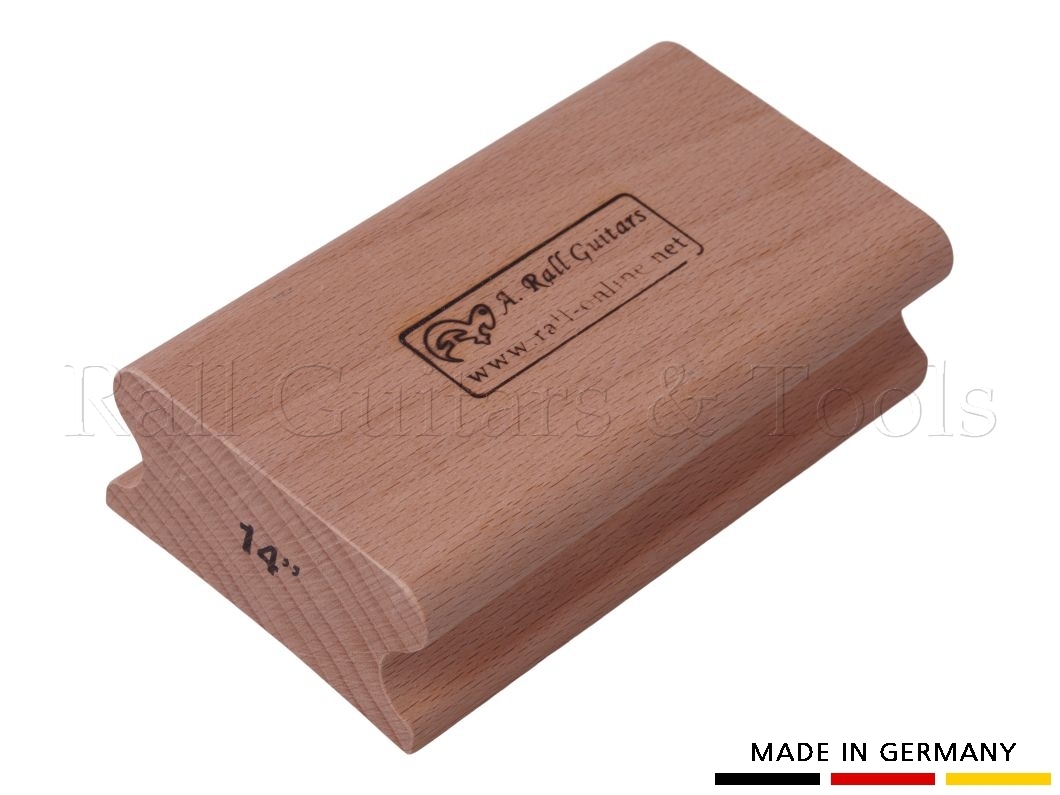 R=14" Schleifklotz aus Hartholz; 125mm R=14" Schleifklotz aus Hartholz; 125mm