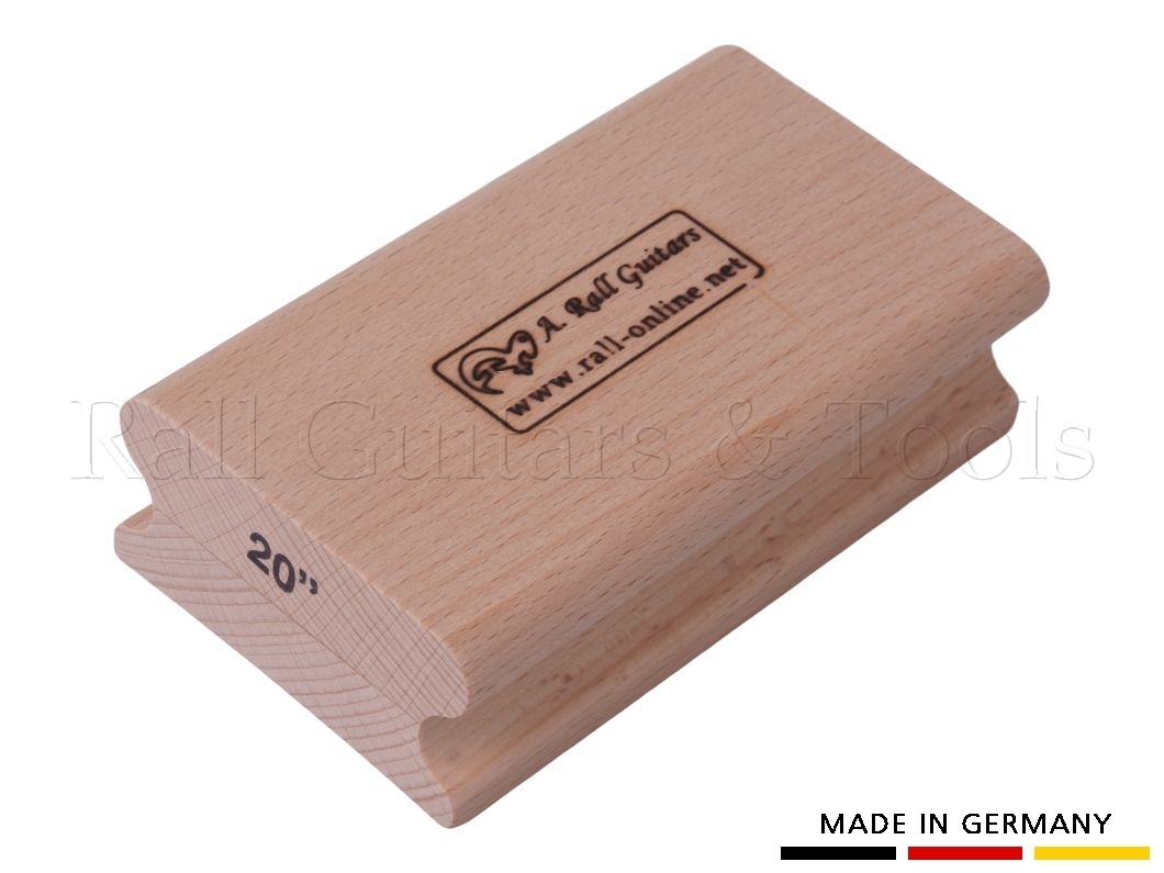 R=20" Schleifklotz aus Hartholz; 125mm