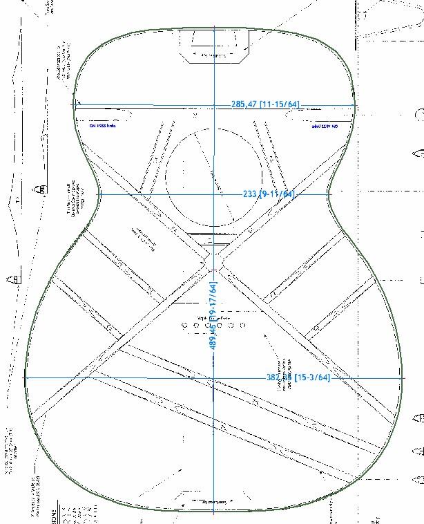 Gitarrenbau Außenform - OM 1933 Typ Gitarrenbau Außenform - OM 1933 Typ
