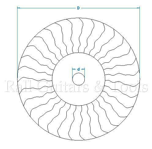 150mm Polierscheibe nahtfrei 30mm Bohrung 150mm Polierscheibe nahtfrei 30mm Bohrung