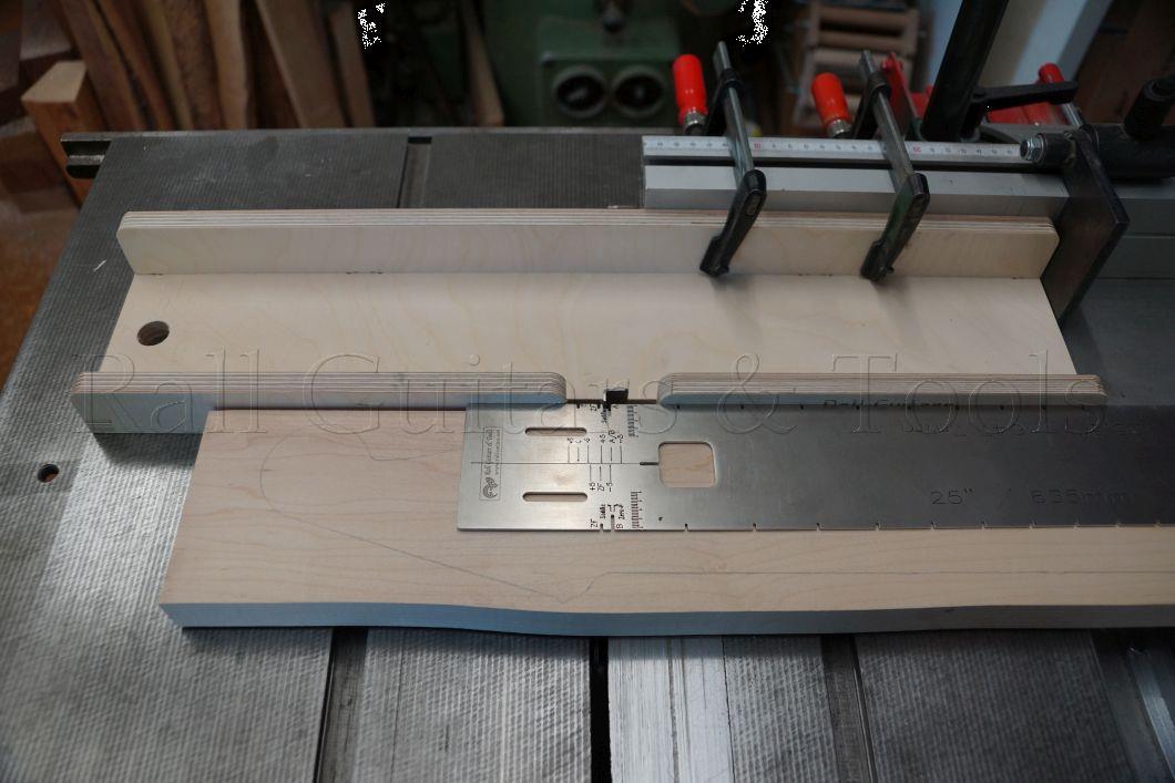 Bundsäge Schiebelade für Mensurschablonen Bundsäge Schiebelade für Mensurschablonen