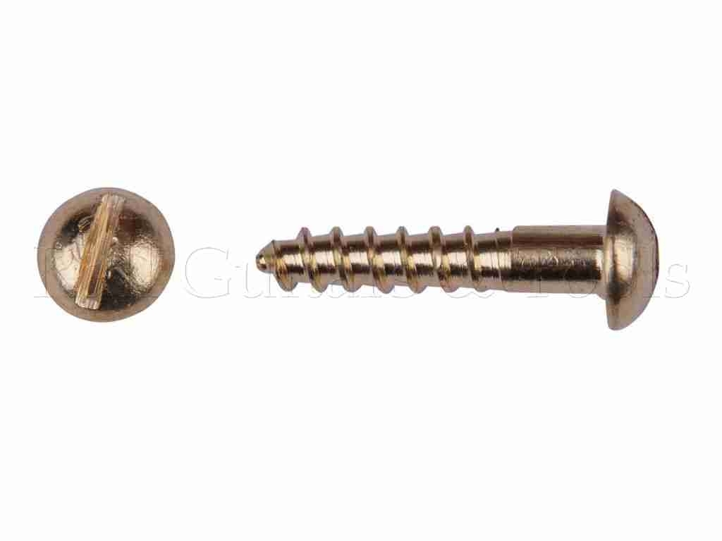 Rundkopf Schraube SL 2 x 10mm Messing 12x