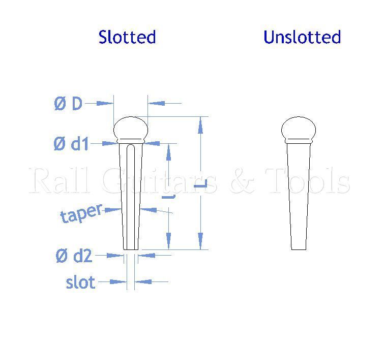 Steg Steckerl - Messing 6'er Satz