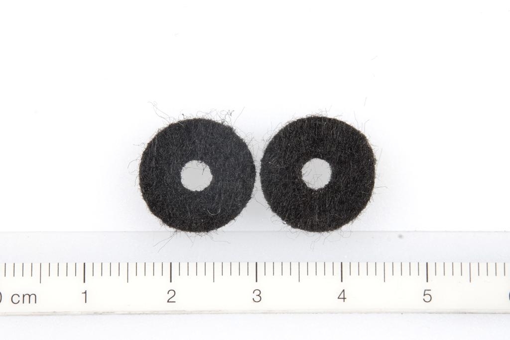 Gurtknopf Unterleg Filz schwarz 2er