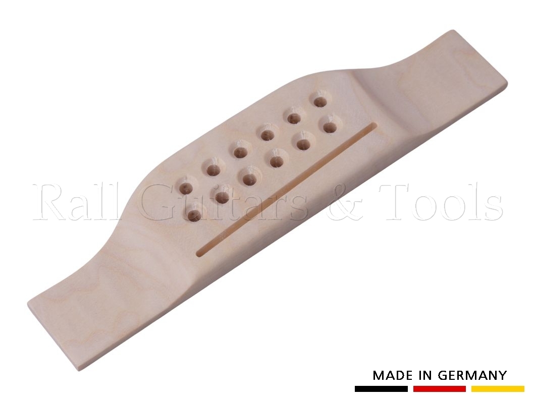 M-Style Gitarrenbrücke Riegelahorn - 12-saitig modern