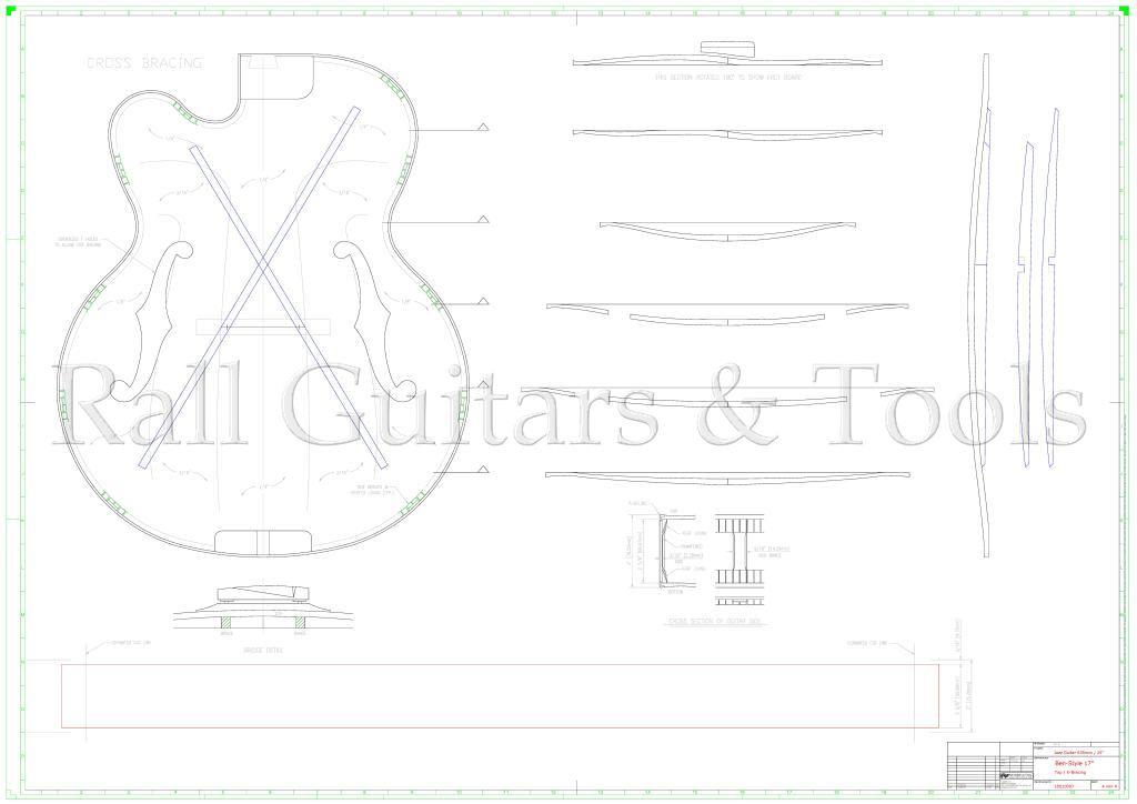 Gitarrenbauplan Jazz Gitarre Ben 17