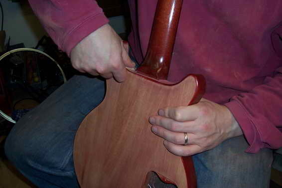 Lackierung Faded Cherry (Gibson LP Lefthand)