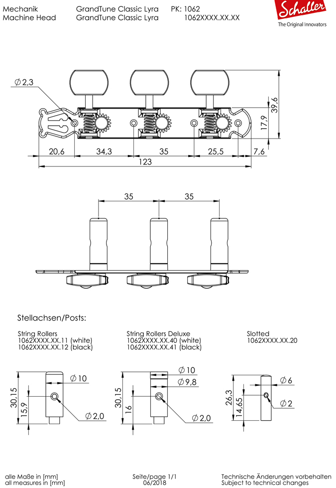 Schaller GrandTune Classic Lyra Gold Ebenholz Schaller GrandTune Classic Lyra Gold Ebenholz