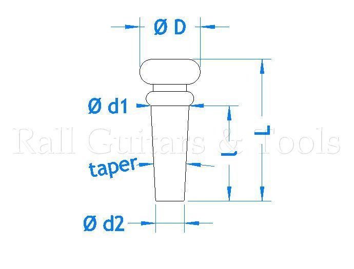 Bridgepin Set Schwarz (Auge Weiß) - Fender® Bridgepin Set Schwarz (Auge Weiß) - Fender®