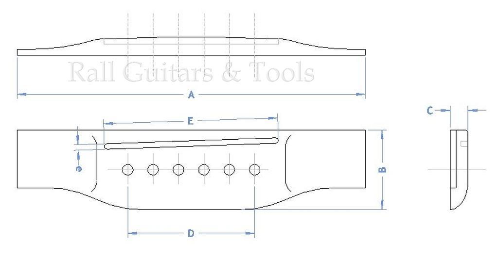 Martin Style Gitarrenbrücke Ebenholz - 57 / 2,24 (0,088") Schlitz Martin Style Gitarrenbrücke Ebenholz - 57 / 2,24 (0,088") Schlitz
