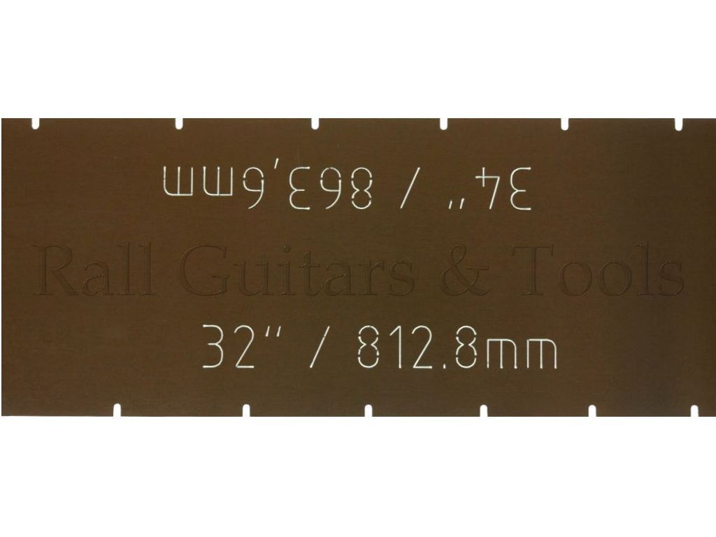 Mensurschablone Edelstahl 32 + 34"