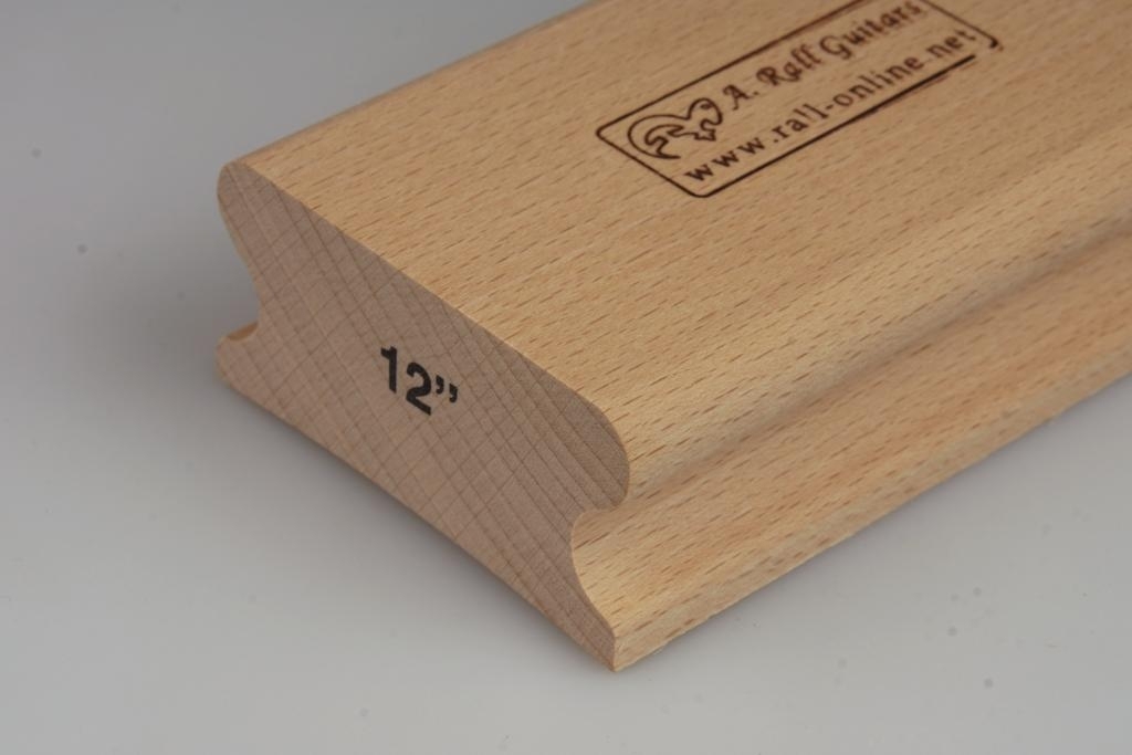 R=12" Schleifklotz aus Hartholz; 250mm