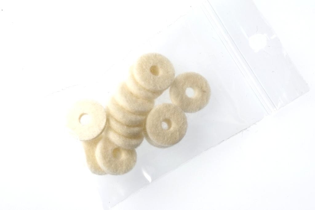 Gurtknopf Unterleg Filz weiß 12er