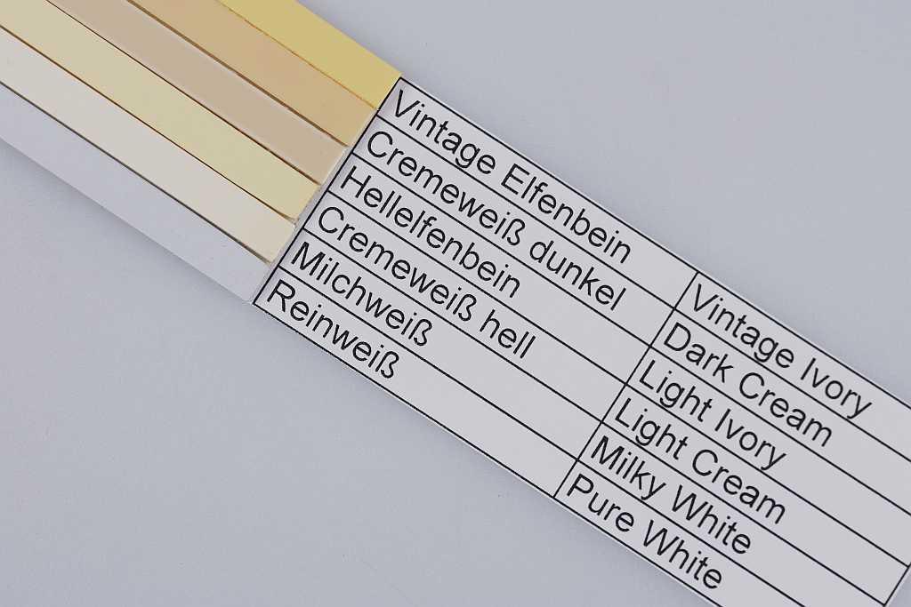 Randeinlage ABS, milchweiß + sws - 6x1,5x1560mm Randeinlage ABS, milchweiß + sws - 6x1,5x1560mm