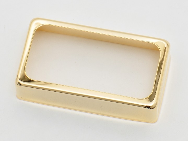 Pickup Kappe Humbucker Offen, Neusilber, Gold Pickup Kappe Humbucker Offen, Neusilber, Gold
