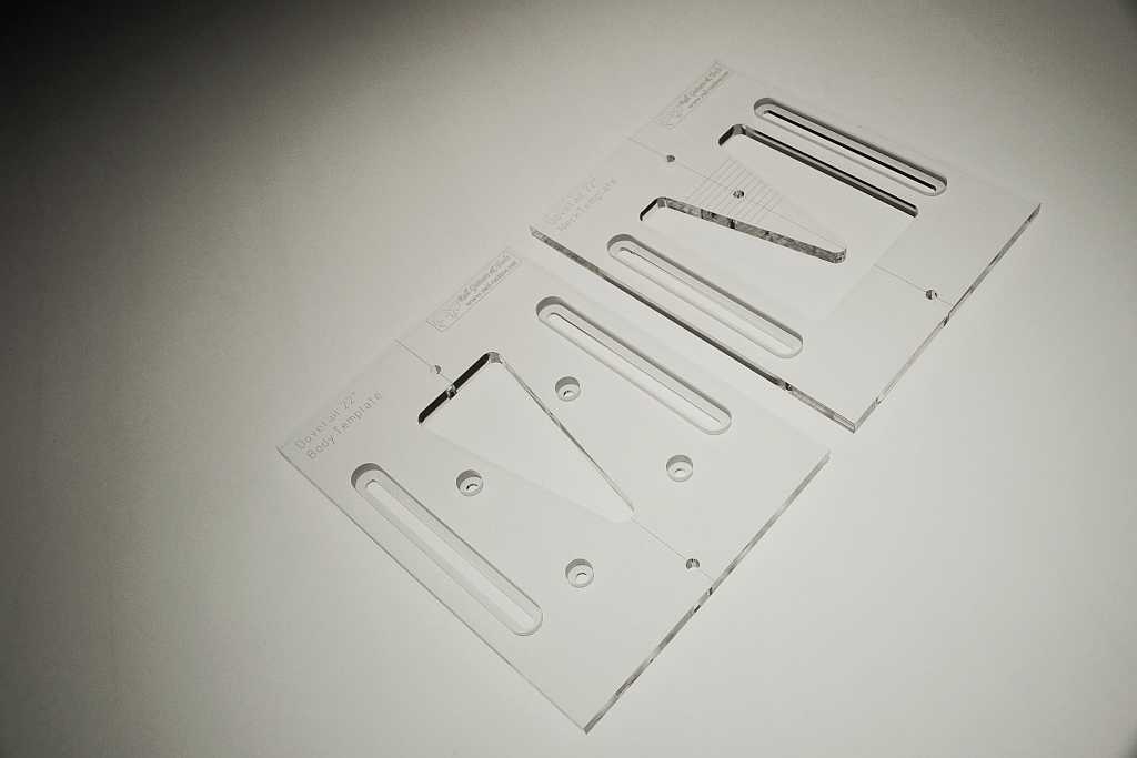 Schwalbenschwanz Frässchablonen 22° Set Hals&Body Schwalbenschwanz Frässchablonen 22° Set Hals&Body