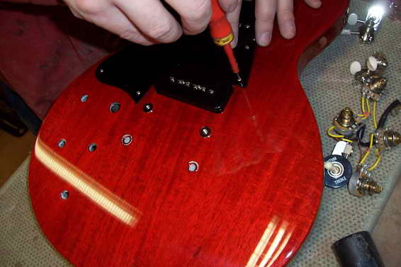 Lackierung Faded Cherry (Gibson LP Lefthand)