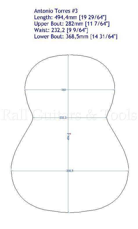 Gitarrenbau Außenform - Klassik Torres 650 (#3) Gitarrenbau Außenform - Klassik Torres 650 (#3)
