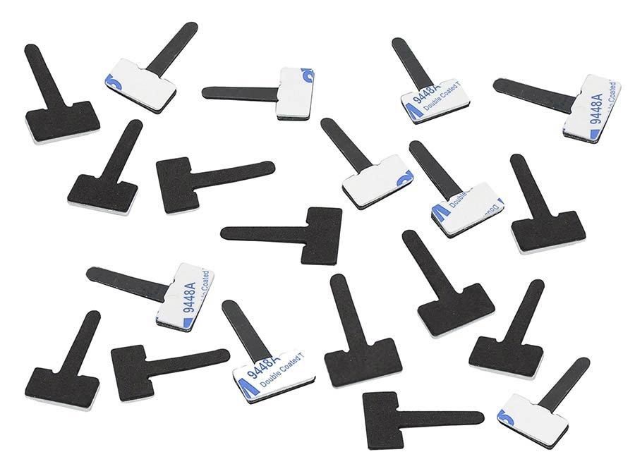 Kabelklips, schwarz, selbstklebend - 20er Satz Kabelklips, schwarz, selbstklebend - 20er Satz