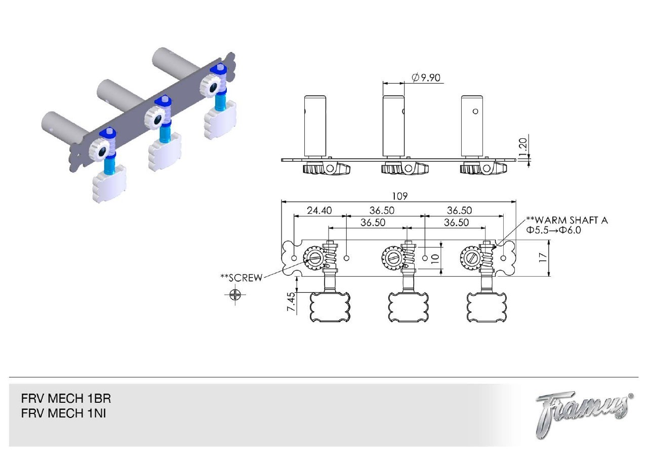 Framus Vintage Mechanik FRV MECH 1NI SET Framus Vintage Mechanik FRV MECH 1NI SET