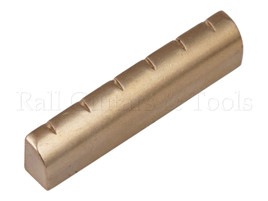 Messing Sattel 43 x 10 x 6 - vorgekerbt