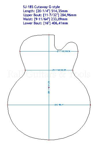 Gitarrenbau Außenform - Jumbo Typ SJ200 Cutaway