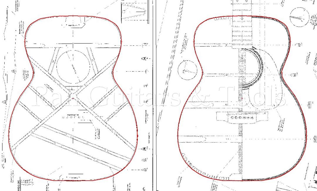 Gitarrenbau Außenform - OM 1933 Typ