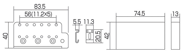 Gotoh GE-101 TS C Tremolo Stahl Block chrom Gotoh GE-101 TS C Tremolo Stahl Block chrom