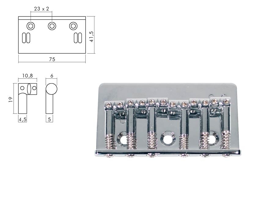Boston B-1500-C Brücke fest, S-style chrom Boston B-1500-C Brücke fest, S-style chrom