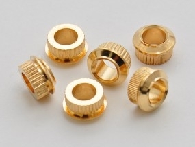 6'er Set Adapterbuchsen 10mm auf 6,3mm, gold 6'er Set Adapterbuchsen 10mm auf 6,3mm, gold
